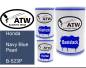Preview: Honda, Navy Blue Pearl, B-523P: 500ml Lackdose + 500ml Klarlack + 250ml Härter - Set, von ATW Autoteile West.